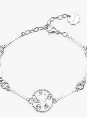 Brosway Italia Silver Letter Y Bracelet with Swarovski Crystals